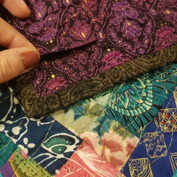 MODERN quilt around the world colorful  handmade - Picture 8 of 10